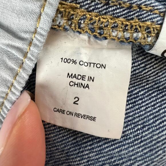 Happy x Nature Kate Hudson Denim Jumpsuit Belted Pockets V-Neck Cotton Size 2 - Picture 9 of 12